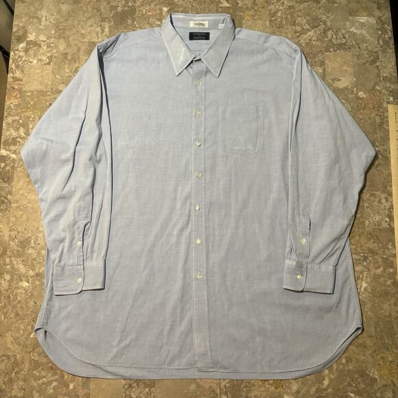 Gitman Bros Rochester Shirt Mens 19 36 Pinpoint Cotton Oxford Long Sleeve - Picture 2 of 12